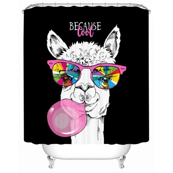 Cute Llama - Print Shower Curtain UK