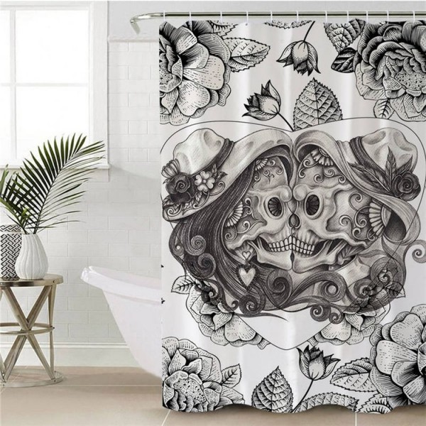 Skull Couples - Print Shower Curtain UK