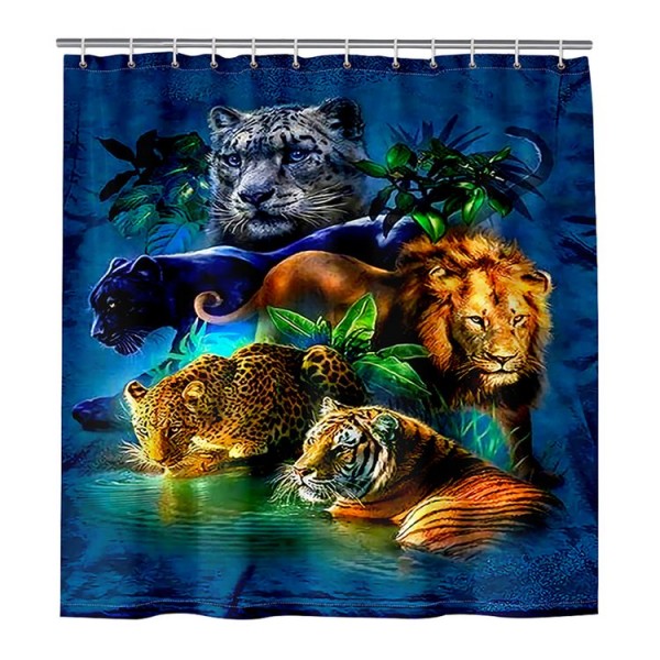 Animals River - Print Shower Curtain UK