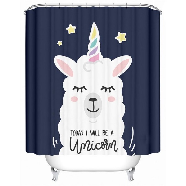 Cute Llama - Print Shower Curtain UK