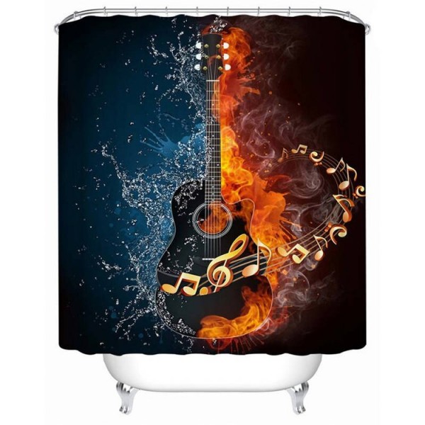 Bass Guitar - Print Shower Curtain UK