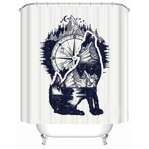 Wolf - Print Shower Curtain UK