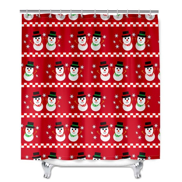 Christmas Snowman - Print Shower Curtain UK