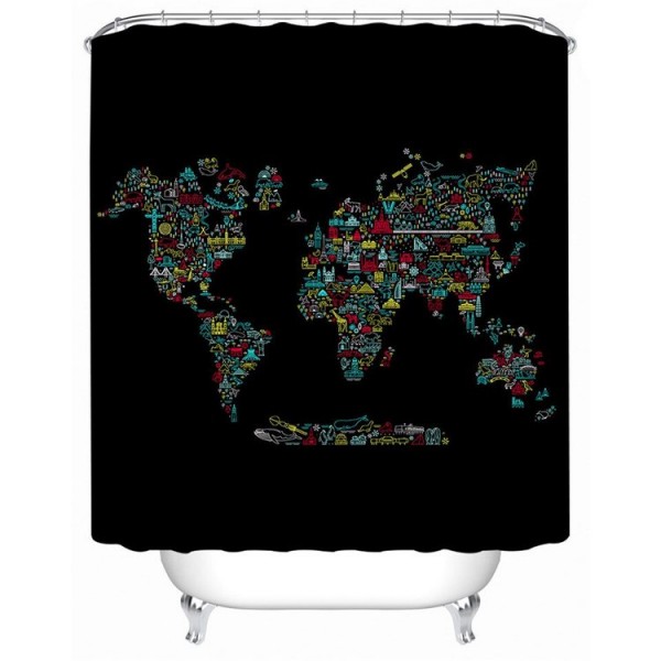 Compass - Print Shower Curtain UK