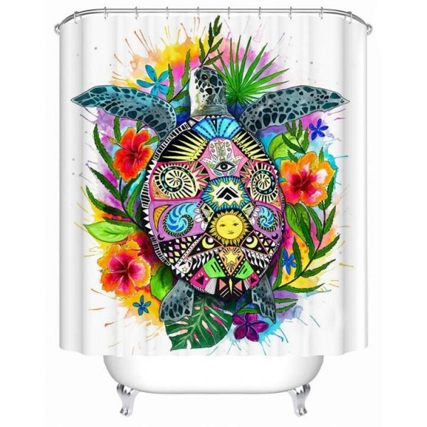 Turtle Life - Print Shower Curtain UK