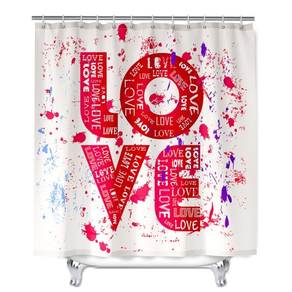 Home Love - Print Shower Curtain UK
