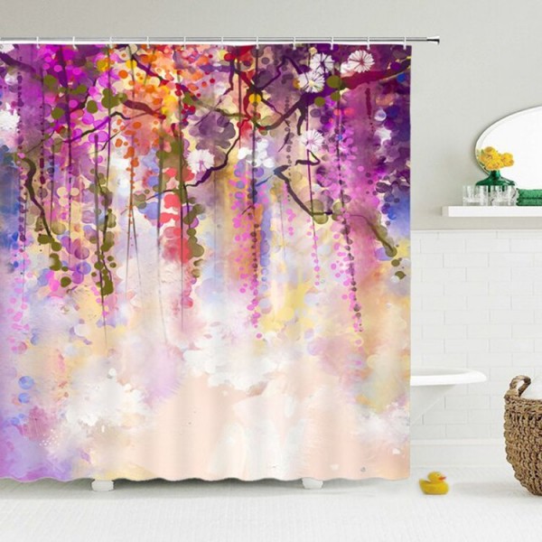 Flower Plant - Print Shower Curtain UK