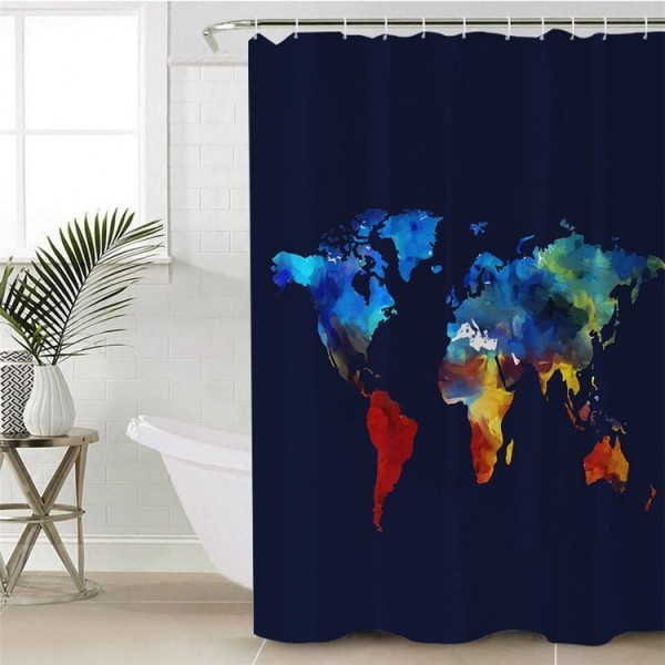 Word Map - Print Shower Curtain UK