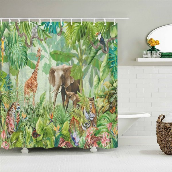 Jungle Animals - Print Shower Curtain UK