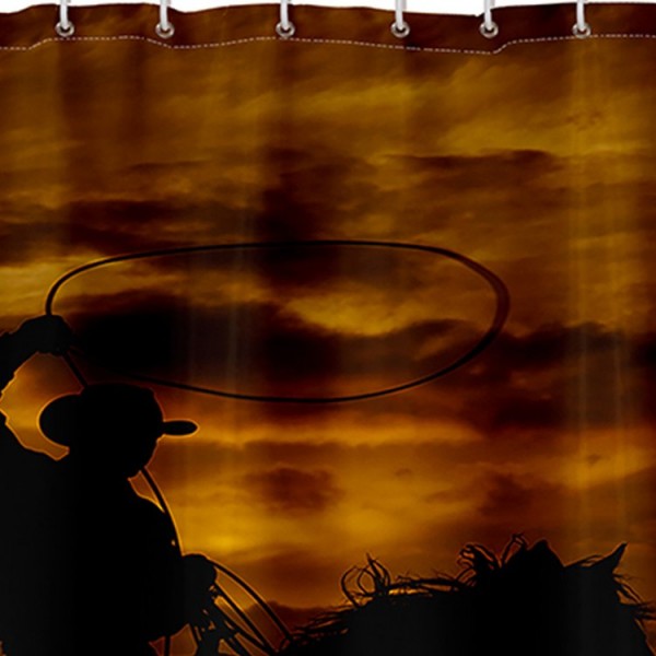 Sunset Horse Racing - Print Shower Curtain UK