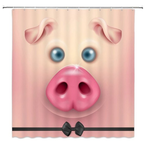 Cute Pig Nose - Print Shower Curtain UK