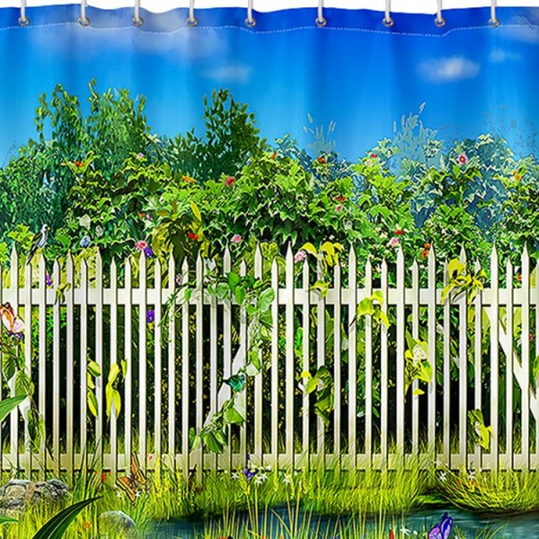 Garden Fence - Print Shower Curtain UK