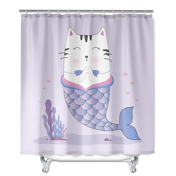 Car Mermaid - Print Shower Curtain UK
