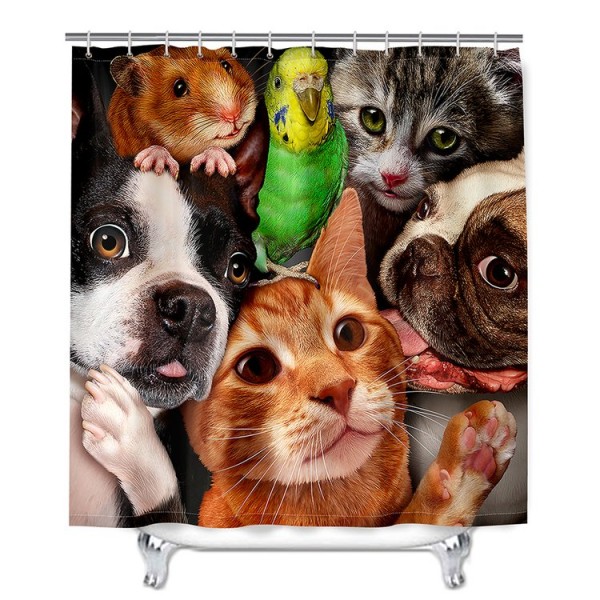 Pet Family - Print Shower Curtain UK