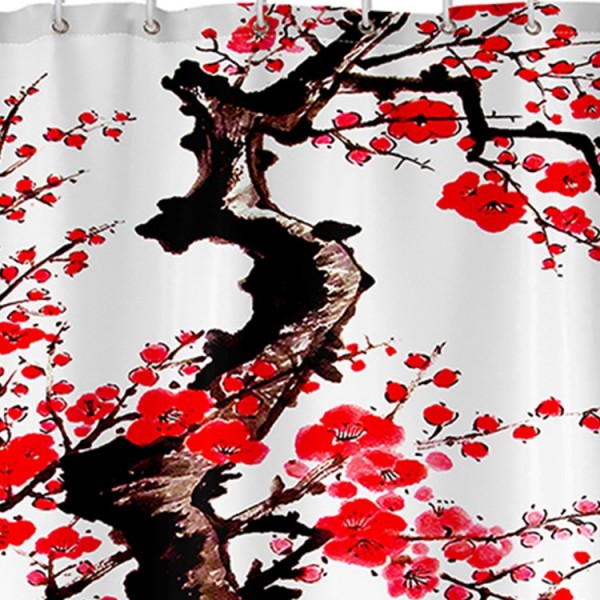 Plum Bossom - Print Shower Curtain UK