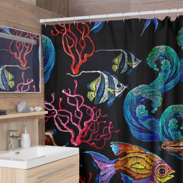 Digital Koi -  Print Shower Curtain UK