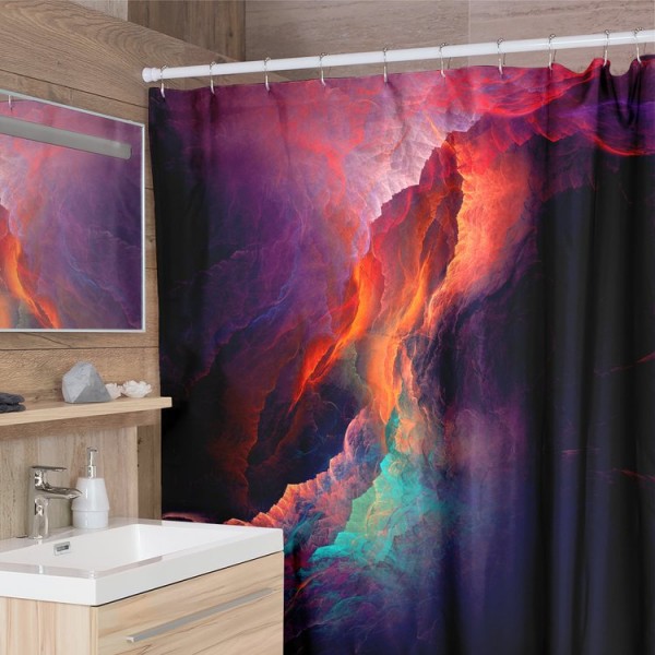 Red Nebula -  Print Shower Curtain UK