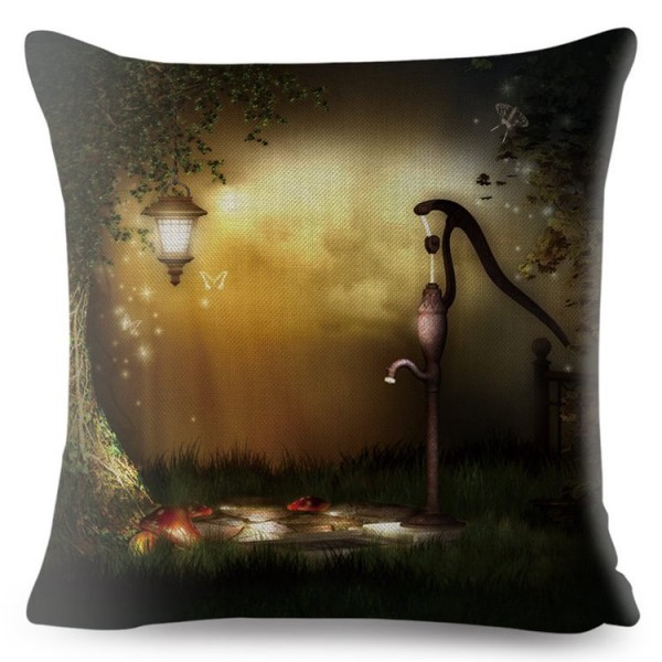 Psychedelic Mushroom- Linen Pillowcase UK