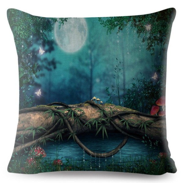 Psychedelic Mushroom- Linen Pillowcase UK