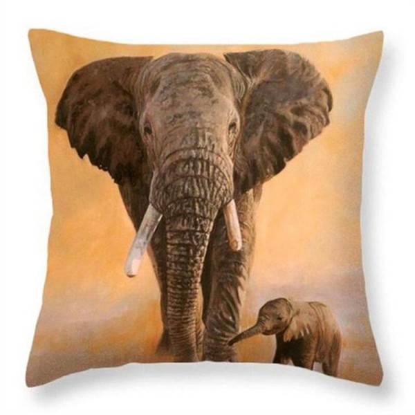 Elephant - Linen Pillowcase UK