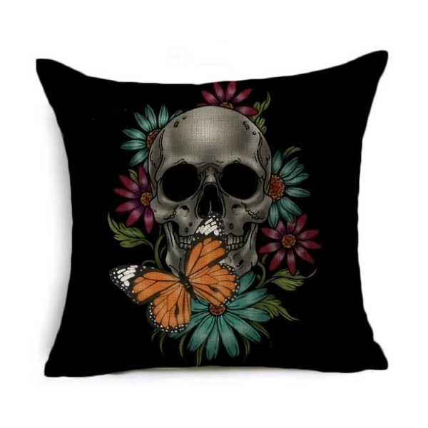Skull - Linen Pillowcase UK