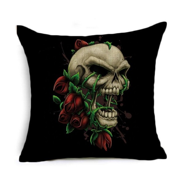 Skull - Linen Pillowcase UK