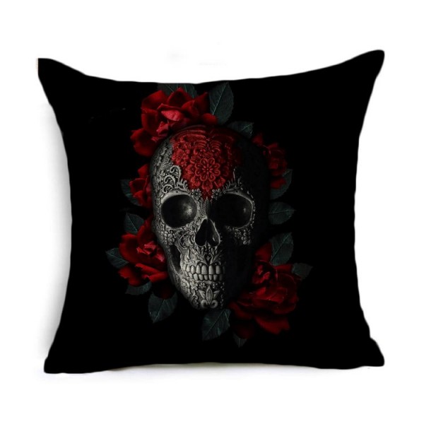 Skull - Linen Pillowcase UK
