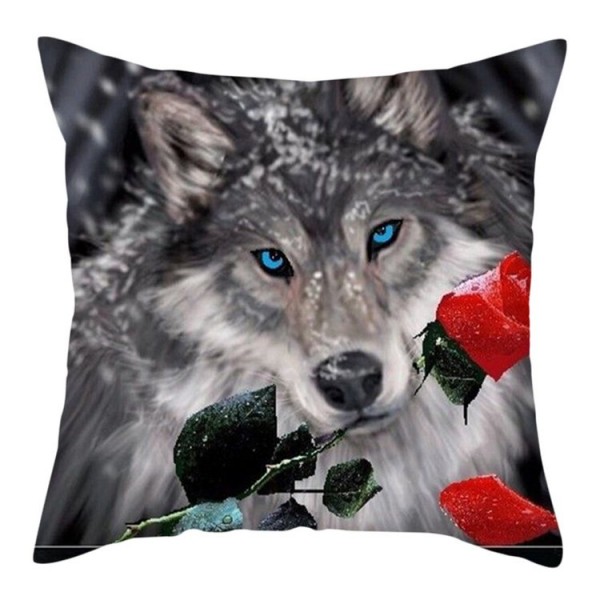 Wolf - Linen Pillowcase UK