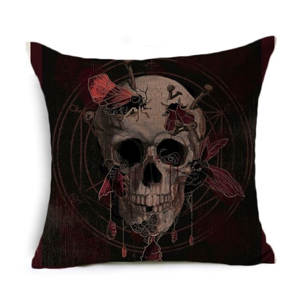 Skull - Linen Pillowcase UK