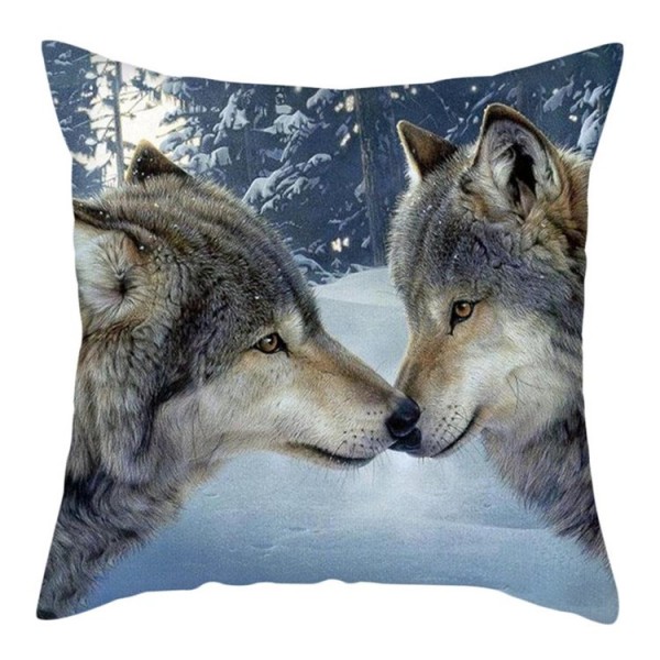 Wolf - Linen Pillowcase UK