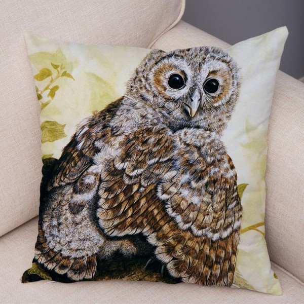 Owl - Linen Pillowcase UK