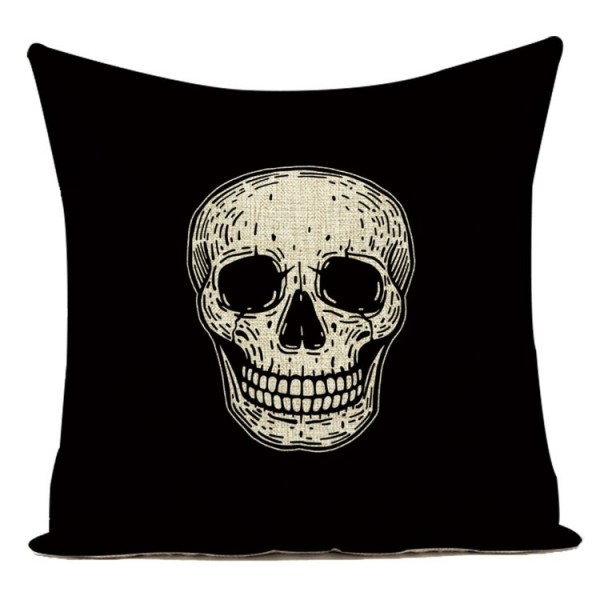 Skull - Linen Pillowcase UK