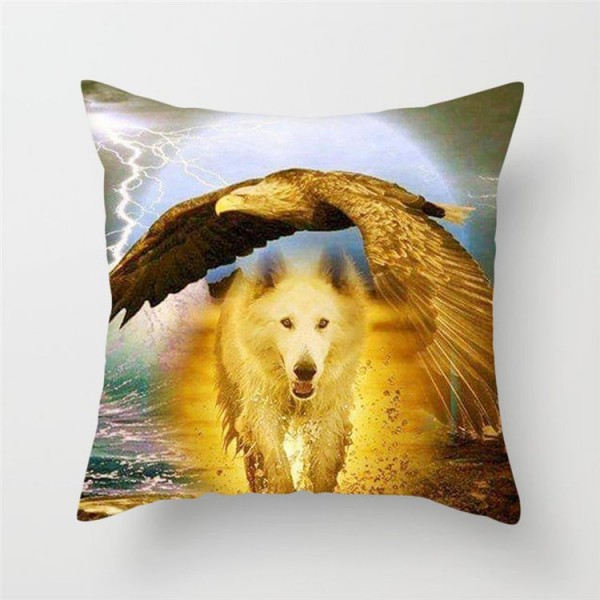 Wolf - Linen Pillowcase UK