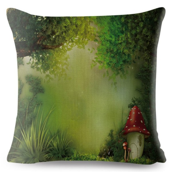 Psychedelic Mushroom- Linen Pillowcase UK
