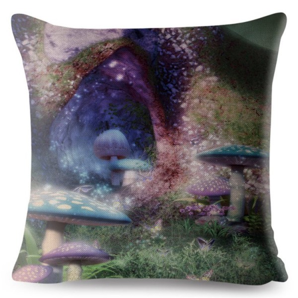 Psychedelic Mushroom- Linen Pillowcase UK