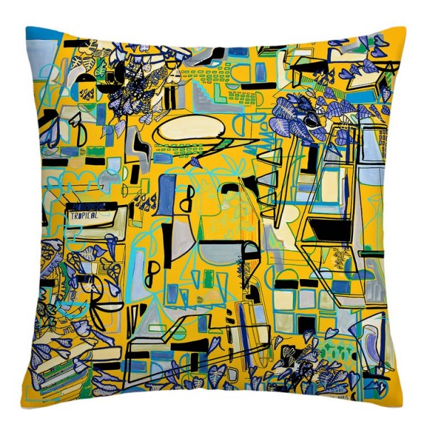 Yellow - Linen Pillowcase UK