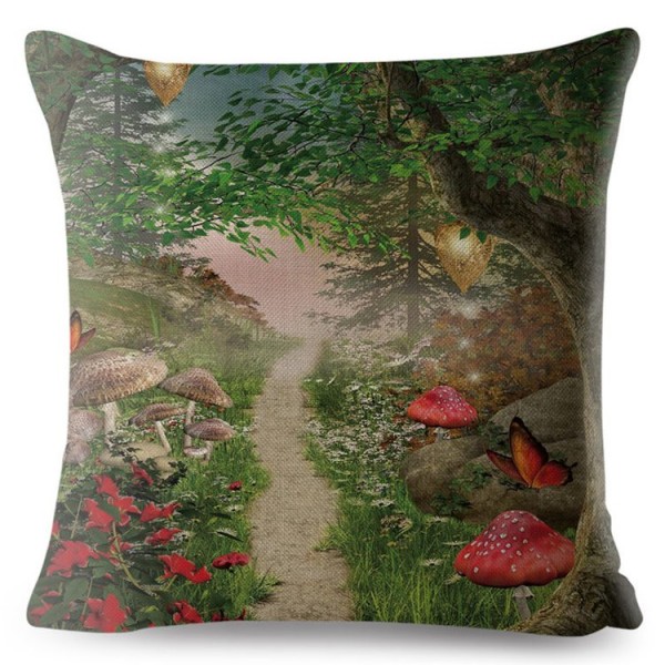 Psychedelic Mushroom- Linen Pillowcase UK