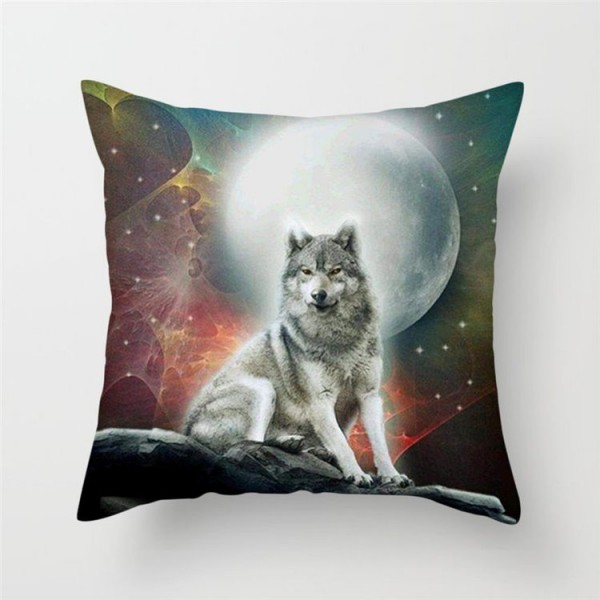 Wolf - Linen Pillowcase UK