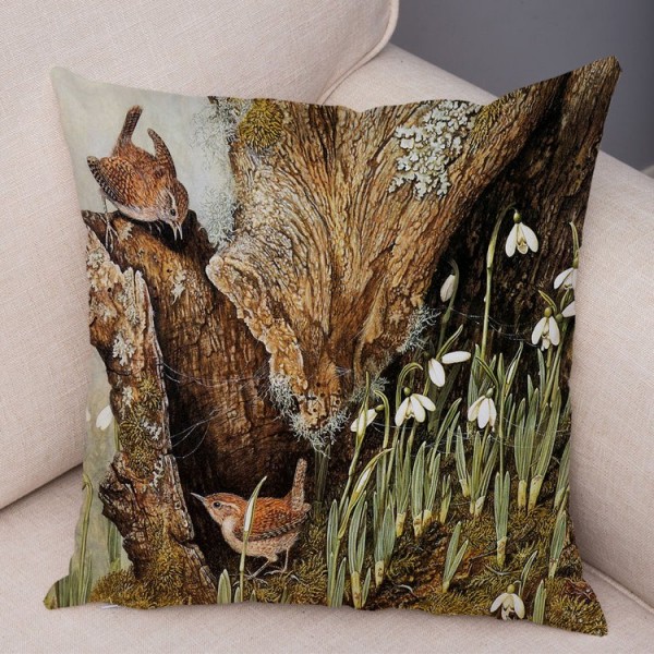 Bird - Linen Pillowcase UK