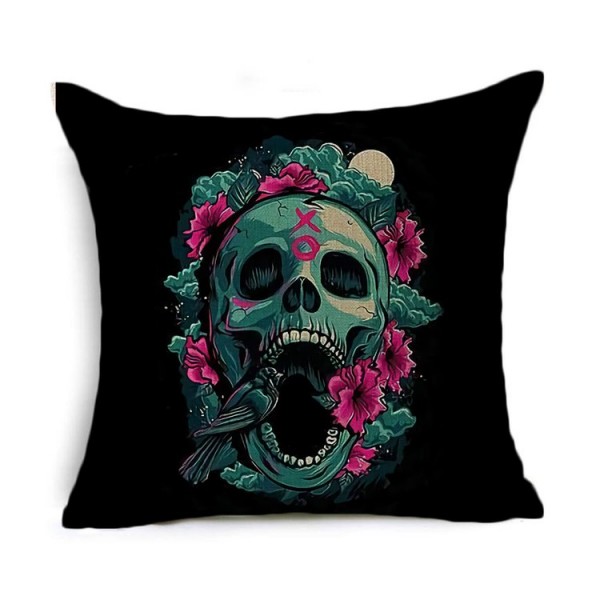 Skull - Linen Pillowcase UK