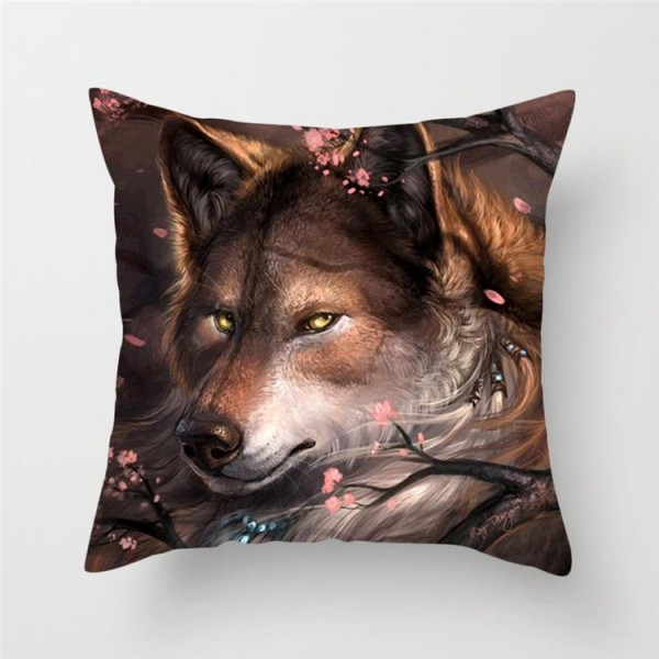 Wolf - Linen Pillowcase UK
