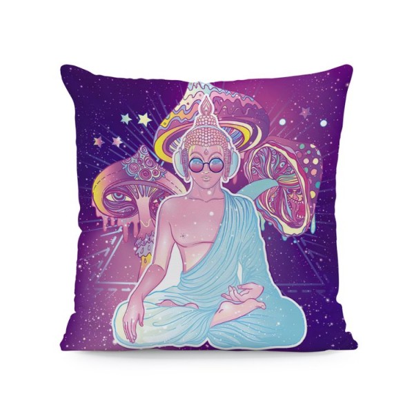 Psychedelic buddha - Linen Pillowcase UK