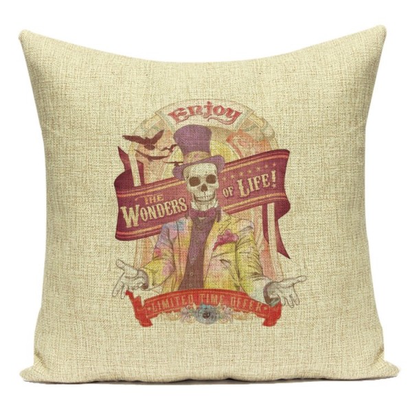 Skull - Linen Pillowcase UK