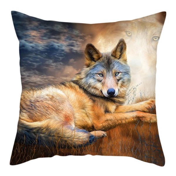 Wolf - Linen Pillowcase UK