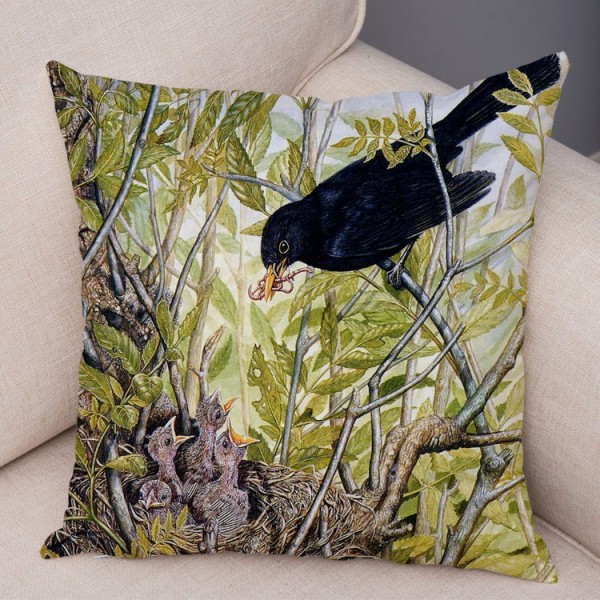 Bird - Linen Pillowcase UK