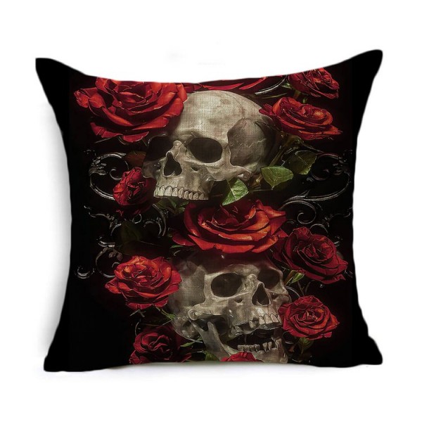 Skull - Linen Pillowcase UK