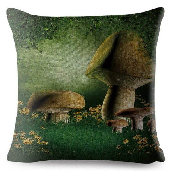 Psychedelic Mushroom- Linen Pillowcase UK
