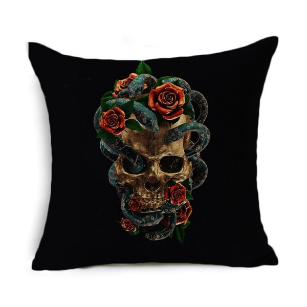 Skull - Linen Pillowcase UK