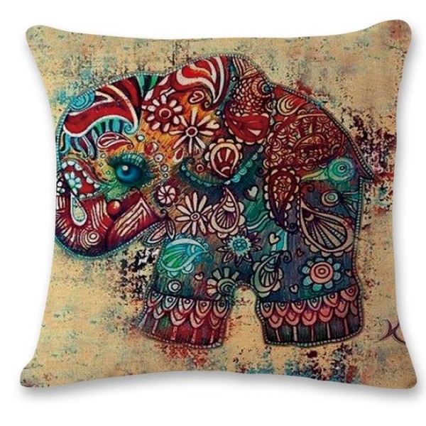 Elephant - Linen Pillowcase UK