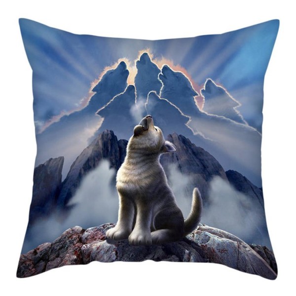 Wolf - Linen Pillowcase UK